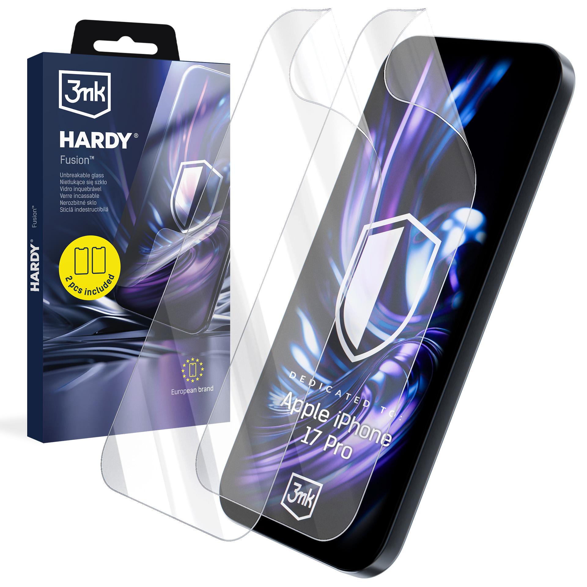 2x Hybridní sklo pro Apple iPhone 17 Pro - 3mk HARDY® Fusion™