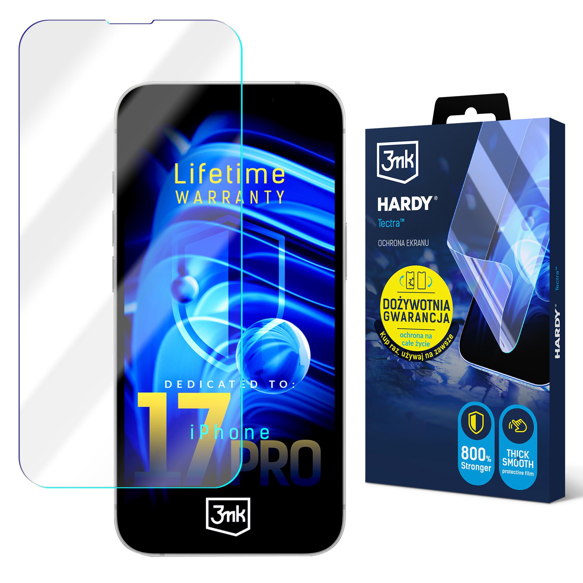Superodolná fólie pro Apple iPhone 17 Pro - 3mk HARDY® Tectra™ (doživotní záruka)