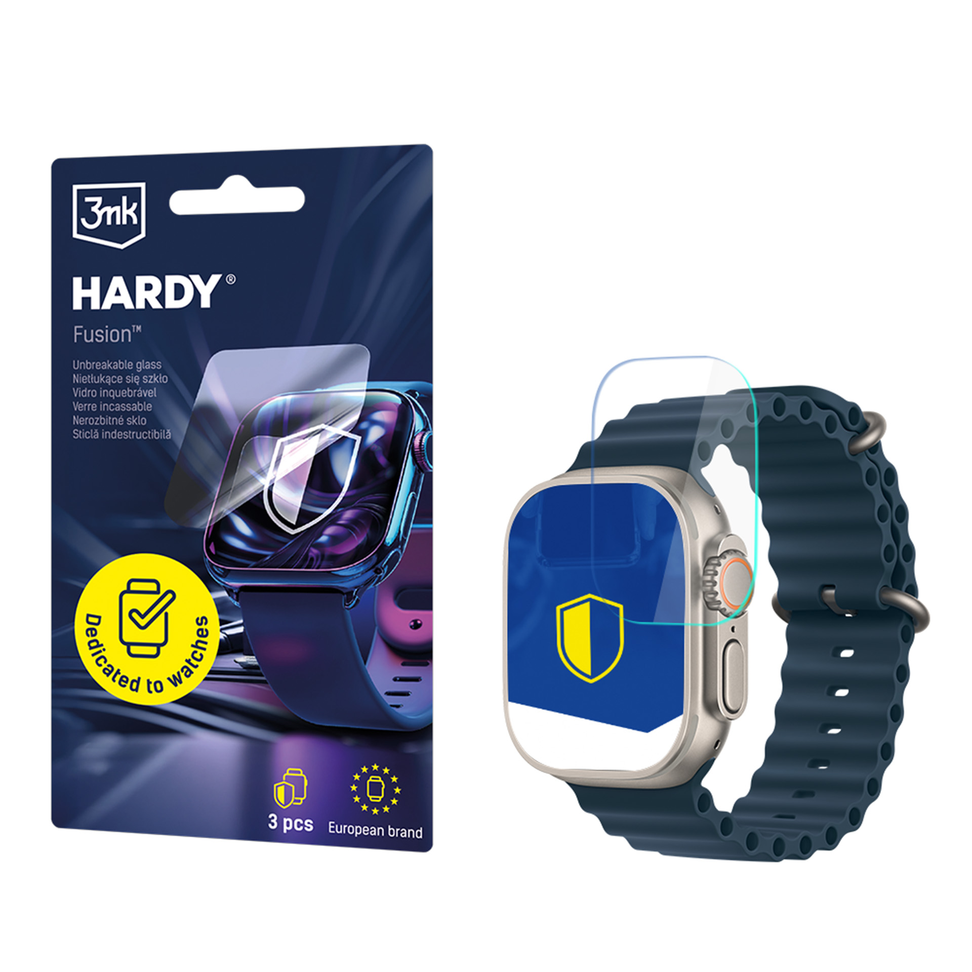 Hybridní sklo na smartwatch Apple Watch Ultra/ Ultra 2/ Ultra 3 - 3mk HARDY® Fusion Watch Protection™