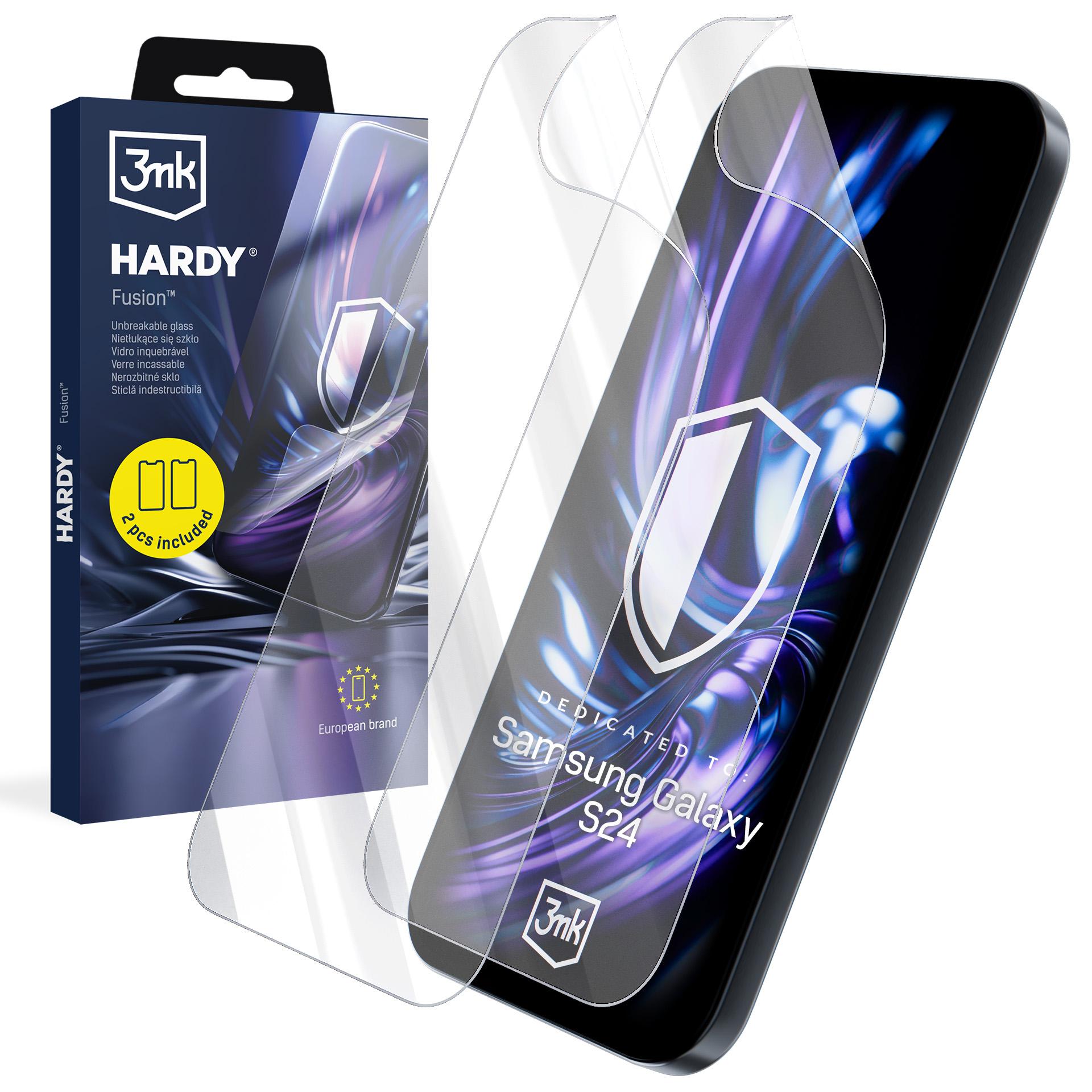 2x Hybrid glass for Samsung Galaxy S24 - 3mk HARDY® Fusion™