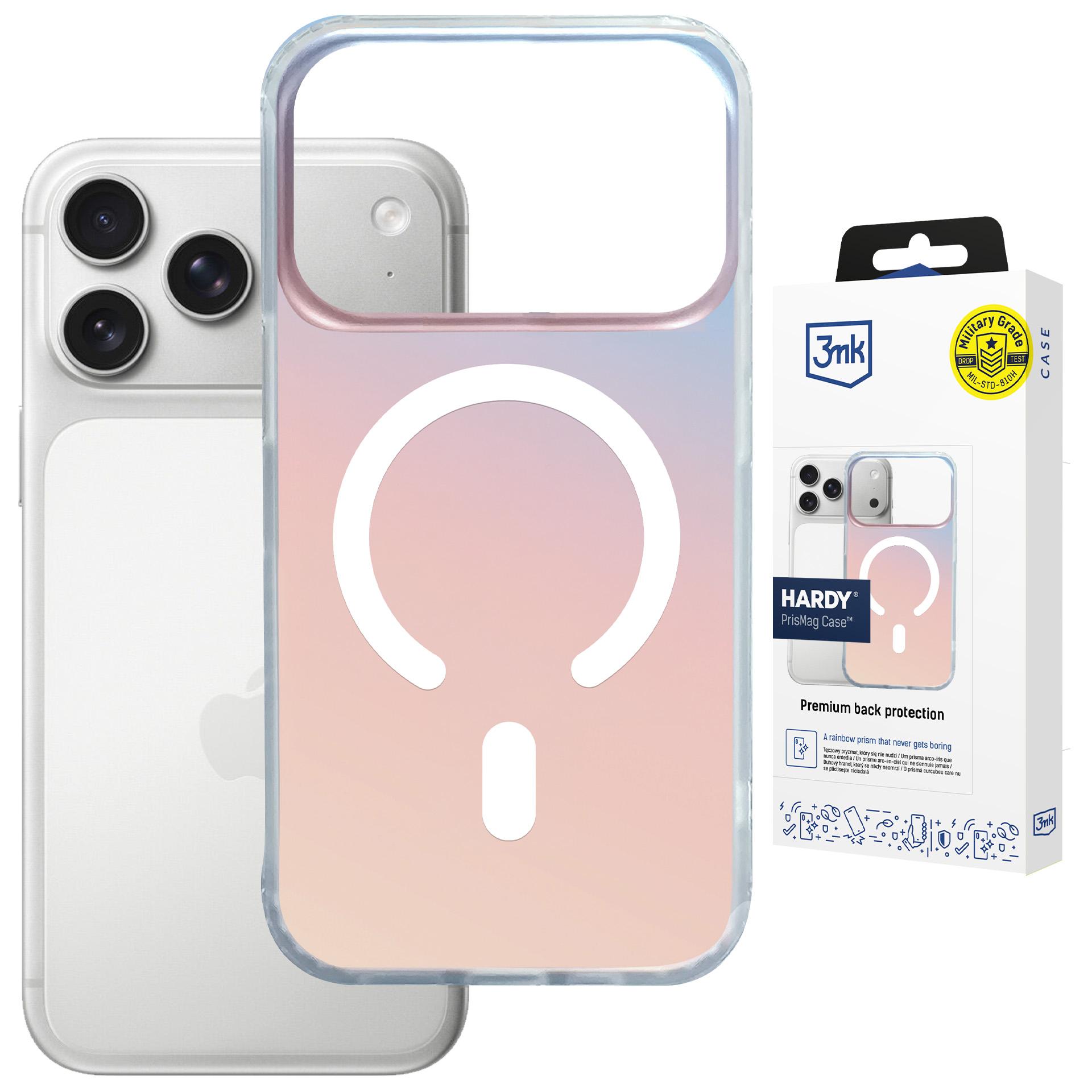 Holografické pouzdro s MagSafe pro Apple iPhone 17 Pro Max/ 18 Pro Max – 3mk HARDY® PrisMag Case™