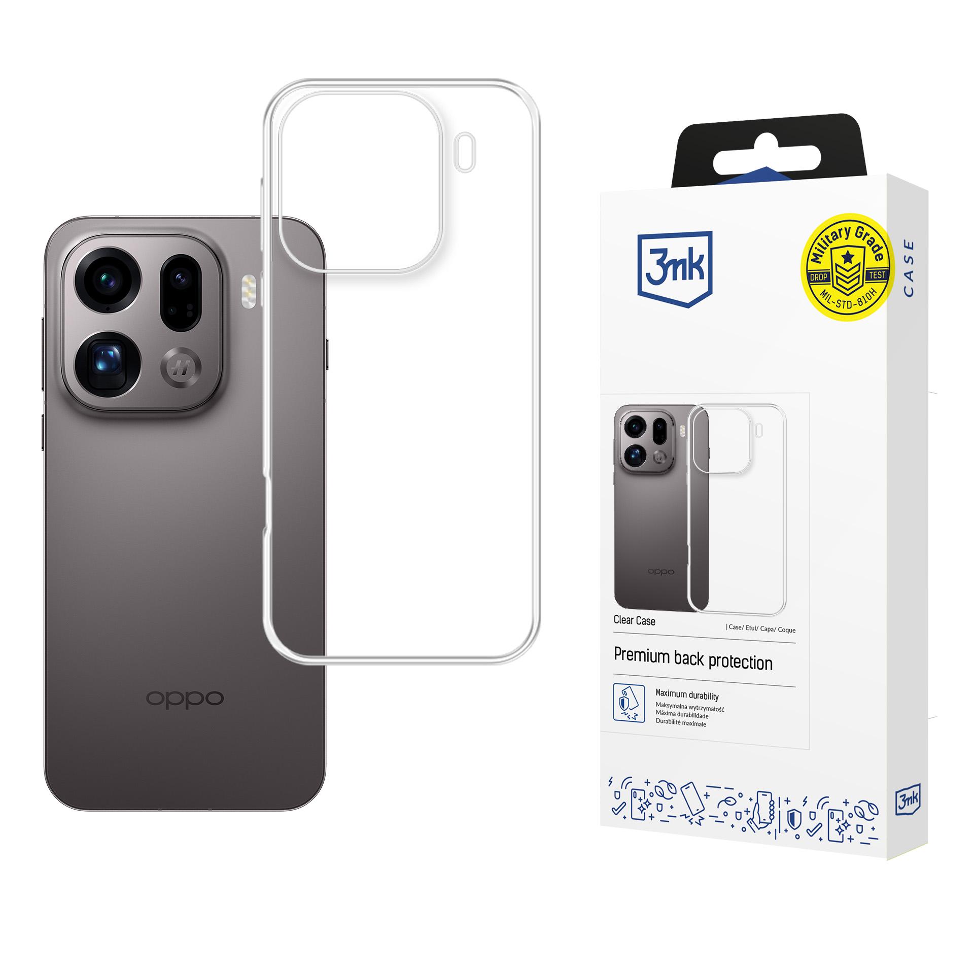 Pouzdro na Oppo Find X9 Pro - 3mk Clear Case