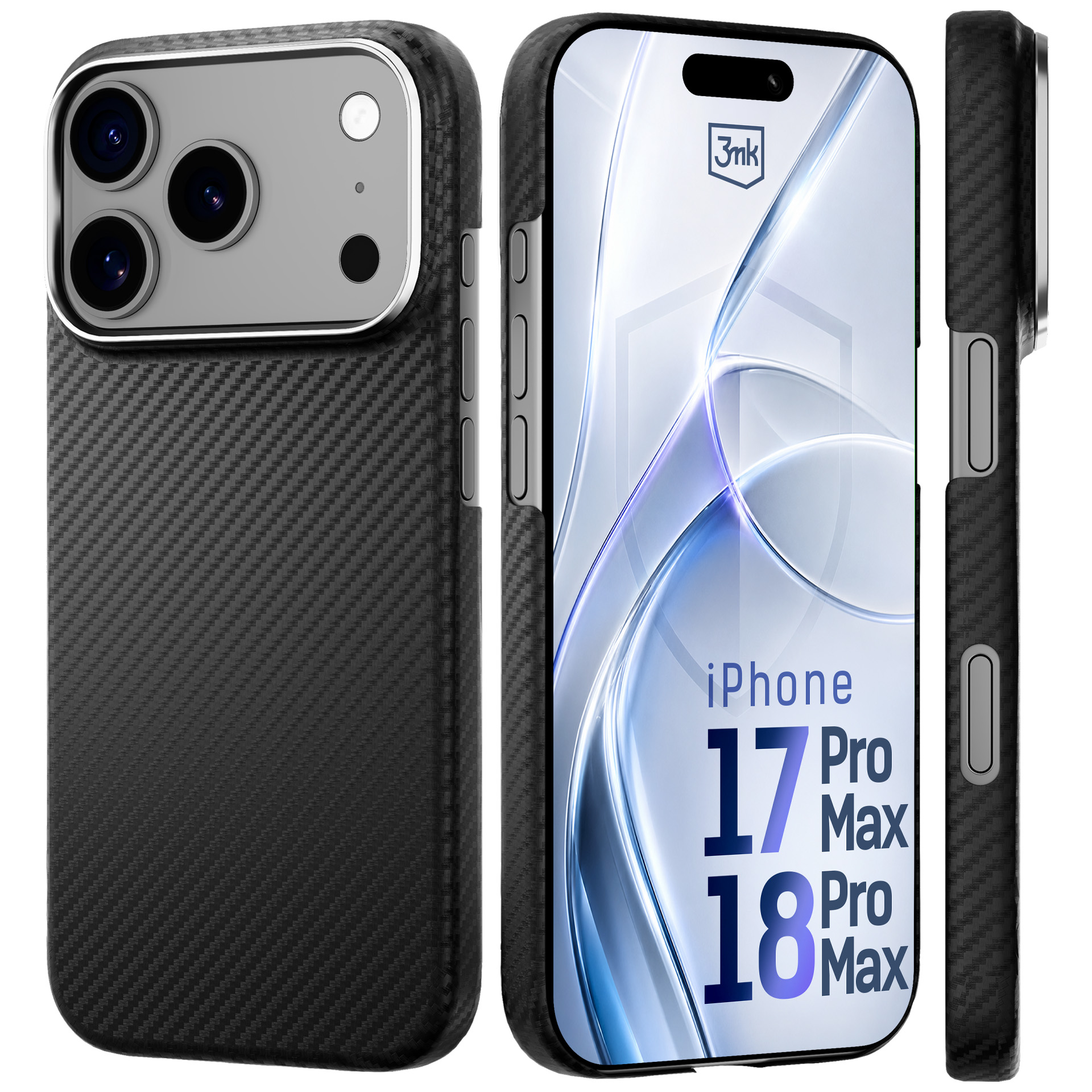 Pouzdro z aramidového vlákna s MagSafe na Apple iPhone 17 Pro Max/ 18 Pro Max - 3mk HARDY® Aramid MagCase™