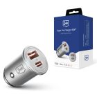 Nabíječka do auta PD QC PSS USB-C USB-A 3mk Hyper Car Charger 45W