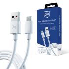 Kabel USB-A to C 60W 3A 1,2m - 3mk Hyper Cable White