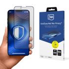 Matné tvrzené sklo na Apple iPhone 13/13 Pro/14/16E - 3mk Hardglass Matt Max Privacy