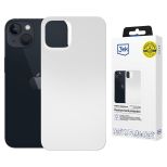 Pouzdro na Apple iPhone 15 Plus - 3mk Hardy MagSilicone Stříbrno-Bílé