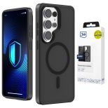Kouřové pouzdro s MagSafe pro Samsung Galaxy S25 Ultra – 3mk HARDY® Hazy MagCase™ Black