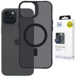Kouřové pouzdro s MagSafe pro Apple iPhone 15 Plus – 3mk HARDY® Hazy MagCase™ Black