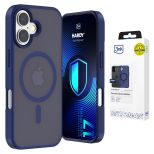 Kouřové pouzdro s MagSafe pro Apple iPhone 17 – 3mk HARDY® Hazy MagCase™ Blue