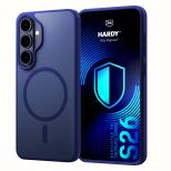 Kouřové pouzdro s MagSafe pro Samsung Galaxy S26 – 3mk HARDY® Hazy MagCase™ Blue