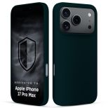 Silikonové pouzdro pro Apple iPhone 17 Pro Max - 3mk HARDY® Mellow Case™ Dark Green