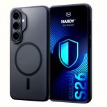 Kouřové pouzdro s MagSafe pro Samsung Galaxy S26 – 3mk HARDY® Hazy MagCase™ Black