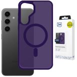 Kouřové pouzdro s MagSafe pro Samsung Galaxy S25 – 3mk HARDY® Hazy MagCase™ Purple