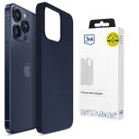 Silikonové pouzdro pro Apple iPhone 15 Pro - 3mk HARDY® Mellow Case™ Dark Blue