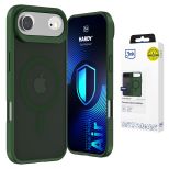 Kouřové pouzdro s MagSafe pro Apple iPhone Air – 3mk HARDY® Hazy MagCase™ Green