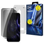 2x Tvrzené privátní sklo s aplikátorem pro Google Pixel 9 Pro - 3mk HARDY® Privzone 9H™