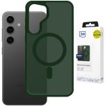 Kouřové pouzdro s MagSafe pro Samsung Galaxy S25 – 3mk HARDY® Hazy MagCase™ Green