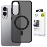 Kouřové pouzdro s MagSafe pro Samsung Galaxy S25 Edge – 3mk HARDY® Hazy MagCase™ Black