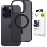 Kouřové pouzdro s MagSafe pro Apple iPhone 14 Pro – 3mk HARDY® Hazy MagCase™ Black