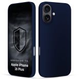Silikonové pouzdro pro Apple iPhone 16 Plus - 3mk HARDY® Mellow Case™ Dark Blue