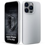 Silikonové pouzdro s MagSafe pro Apple iPhone 13 Pro Max - 3mk HARDY® Mellow MagCase™ Silver-White