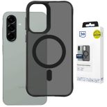Kouřové pouzdro s MagSafe pro Samsung Galaxy A36/A56 – 3mk HARDY® Hazy MagCase™ Black