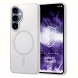 Kouřové pouzdro s MagSafe pro Samsung Galaxy S25 – 3mk HARDY® Hazy MagCase™ White