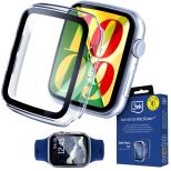 Pouzdro s tvrzeným sklem na Apple Watch 45mm - seria 7/8/9 - 3mk Satin Armor WatchCase+™ Clear