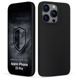 Silikonové pouzdro pro Apple iPhone 15 Pro - 3mk HARDY® Mellow Case™ Black