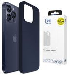 Silikonové pouzdro pro Apple iPhone 16 Pro - 3mk HARDY® Mellow Case™ Dark Blue