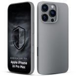 Silikonové pouzdro s MagSafe pro Apple iPhone 16 Pro Max - 3mk HARDY® Mellow MagCase™ Natural Titanium