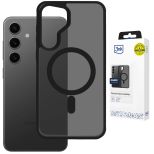 Kouřové pouzdro s MagSafe pro Samsung Galaxy S25 FE – 3mk HARDY® Hazy MagCase™ Black