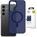 Kouřové pouzdro s MagSafe pro Samsung Galaxy S24 – 3mk HARDY® Hazy MagCase™ Blue