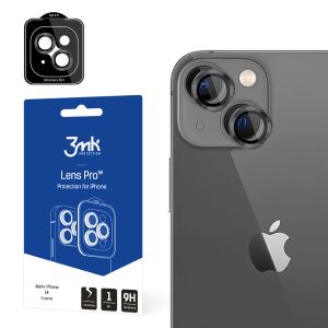 Temperované sklo na objektiv fotoaparátu pro Apple iPhone 14 - 3mk Lens Protection Pro Black