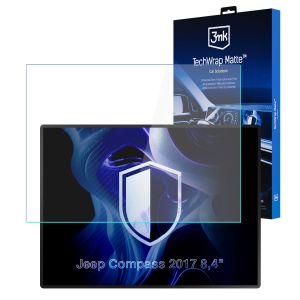 Matná ochranná fólie na displej navigace pro Jeep Compass 2017 8,4" – 3mk TechWrap Matte™ Center Display