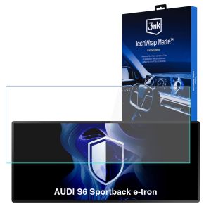 Matná ochranná fólie na displej navigace pro AUDI S6 Sportback e-tron 2025- – 3mk TechWrap Matte™ Center Display