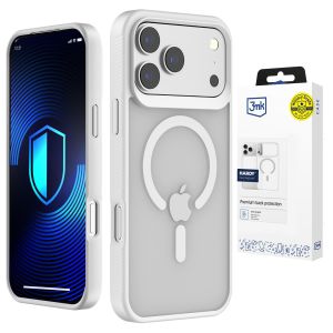Polykarbonátové pouzdro s MagSafe pro Apple iPhone 17 Pro - 3mk HARDY® Hazy MagCase™ White