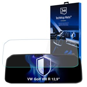 Matná ochranná fólie na displej přístrojového štítu pro VW Golf VIII R 2024- 12,9" - 3mk TechWrap Matte Cluster™
