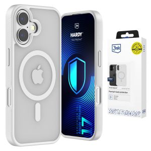Kouřové pouzdro s MagSafe pro Apple iPhone 17 – 3mk HARDY® Hazy MagCase™ White