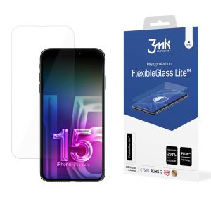 Nerozbitné hybridní sklo na Apple iPhone 15 Pro - 3mk FlexibleGlass Lite