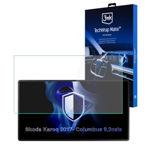 Matná ochranná fólie na displej navigace pro Skoda Karoq Columbus 2017- – 3mk TechWrap Matte™ Center Display