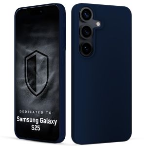Silikonové pouzdro pro Samsung Galaxy S25 - 3mk HARDY® Mellow Case™ Dark Blue