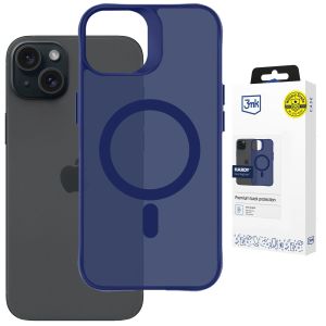 Polykarbonátové pouzdro s MagSafe pro Apple iPhone 15 - 3mk HARDY® Hazy MagCase™ Blue
