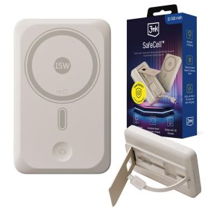 Powerbank 10 000 mAh s MagSafe USB-C PD 3mk SafeCell™ Beige