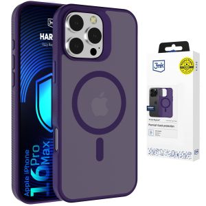 Kouřové pouzdro s MagSafe pro Apple iPhone 16 Pro Max – 3mk HARDY® Hazy MagCase™ Purple