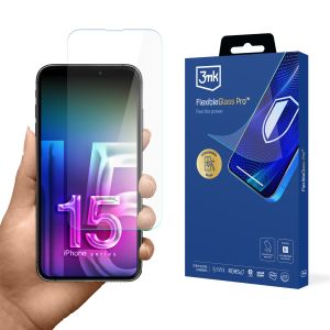 Nedrtící sklo na Apple iPhone 15 Pro - 3mk FlexibleGlass Pro