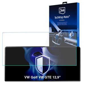 Matná ochranná fólie na displej navigace pro VW Golf VIII GTE 2024- 12,9" – 3mk TechWrap Matte™ Center Display