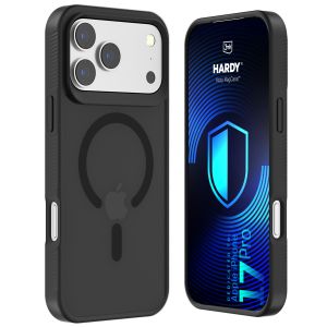 Kouřové pouzdro s MagSafe pro Apple iPhone 17 Pro – 3mk HARDY® Hazy MagCase™ Black