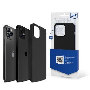Pouzdro na Apple iPhone 12/12 Pro - 3mk Silikonové pouzdro Černé